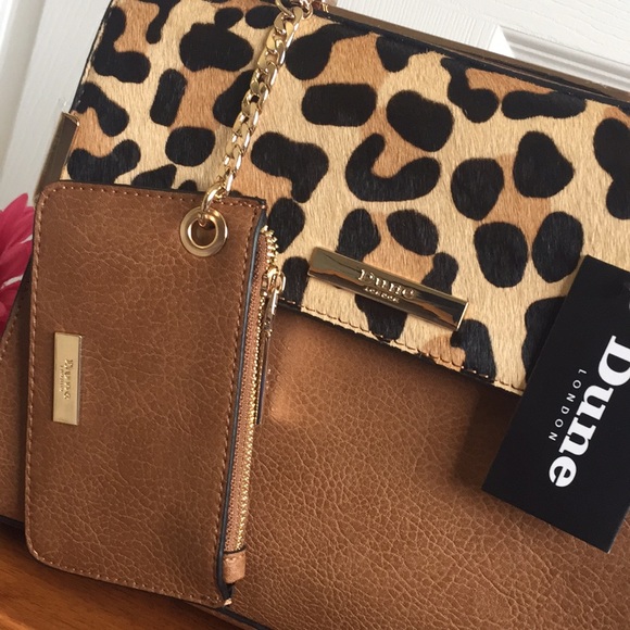 dune leopard print purse
